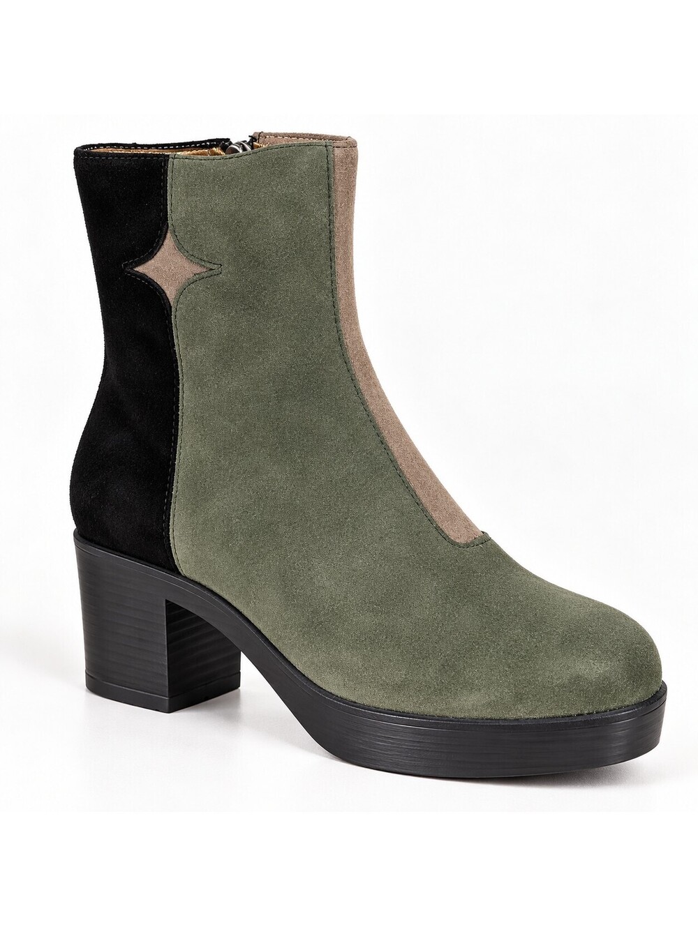 NWB Lazo Luna Ankle Boots Asteroid Brown Moldavite Green Obsidian Black Size 6.5